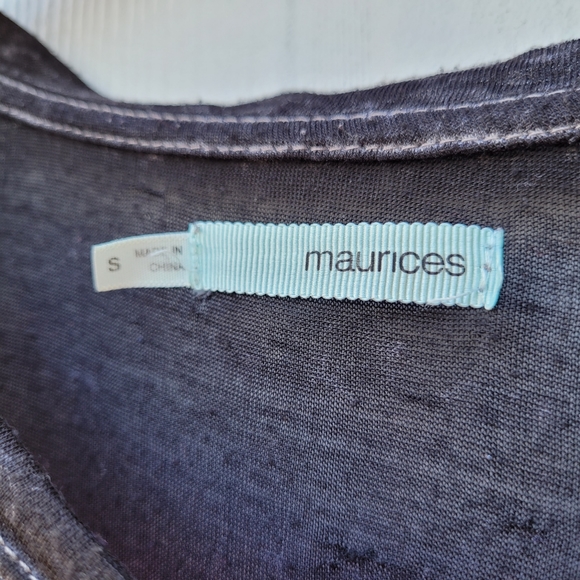 Maurices Pink Black Raglan Blouse Size Small - Picture 4 of 7